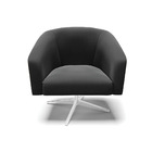 Cadeira Sala De Jantar Giratória Base Cromada Stella Suede D0