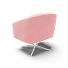 Cadeira Sala De Jantar Giratória Base Cromada Stella Suede D0