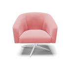 Cadeira Sala De Jantar Giratória Base Cromada Stella Suede D0