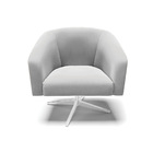 Cadeira Sala De Jantar Giratória Base Cromada Stella Suede D0