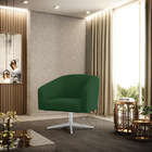 Cadeira Sala De Jantar Giratória Base Cromada Stella Veludo D