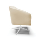 Cadeira Sala De Jantar Giratória Cromada Kit 2 Stella Sintéti