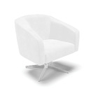 Cadeira Sala De Jantar Giratória Cromada Kit 2 Stella Sintéti