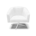 Cadeira Sala De Jantar Giratória Cromada Kit 2 Stella Sintéti