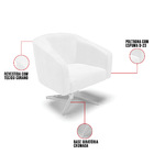 Cadeira Sala De Jantar Giratória Cromada Kit 2 Stella Sintéti