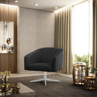 Cadeira Sala De Jantar Giratória Cromada Kit 2 Stella Sintéti