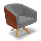 Cadeira Sala De Jantar Giratória Ma30 Kit 2 Stella Noz/linho