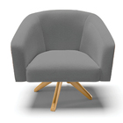 Cadeira Sala De Jantar Giratória Ma30 Kit 2 Stella Noz/linho