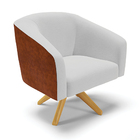 Cadeira Sala De Jantar Giratória Ma30 Kit 2 Stella Noz/linho