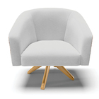 Cadeira Sala De Jantar Giratória Ma30 Kit 2 Stella Noz/linho