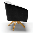 Cadeira Sala De Jantar Giratória Ma30 Kit 2 Stella Pto/linho