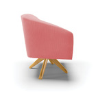 Cadeira Sala De Jantar Giratória Ma30 Kit 2 Stella Suede D03