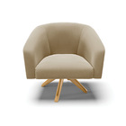 Cadeira Sala De Jantar Giratória Ma30 Kit 2 Stella Suede D03