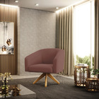 Cadeira Sala De Jantar Giratória Ma30 Kit 2 Stella Veludo D03