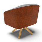 Cadeira Sala De Jantar Giratória Ma30 Stella Noz/linho D03 -