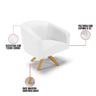 Cadeira Sala De Jantar Giratória Ma30 Stella Sintético D03 -