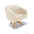 Cadeira Sala De Jantar Giratória Ma30 Stella Sintético D03 -