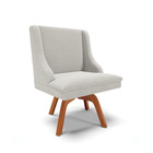 Cadeira Sala De Jantar Giratória Mm35 Kit 2 Liz Bouclê Cinza