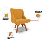 Cadeira Sala De Jantar Giratória Mm35 Kit 2 Liz Bouclê D03 -