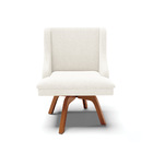 Cadeira Sala De Jantar Giratória Mm35 Kit 2 Liz Bouclê Off Wh