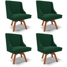 Cadeira Sala De Jantar Giratória Mm35 Kit 4 Liz Bouclê D03 -