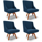 Cadeira Sala De Jantar Giratória Mm35 Kit 4 Liz Bouclê D03 -