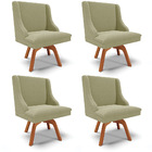 Cadeira Sala De Jantar Giratória Mm35 Kit 4 Liz Bouclê D03 -