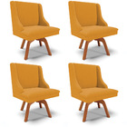 Cadeira Sala De Jantar Giratória Mm35 Kit 4 Liz Bouclê Mostar