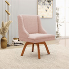 Cadeira Sala De Jantar Giratória Mm35 Kit 4 Liz Bouclê Rosê D