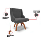 Cadeira Sala De Jantar Giratória Mm35 Kit 6 Liz Bouclê D03 -