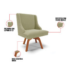 Cadeira Sala De Jantar Giratória Mm35 Kit 6 Liz Bouclê D03 -