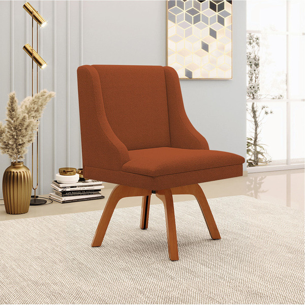 Cadeira Sala De Jantar Giratória Mm35 Liz Bouclê D03 - D'ross