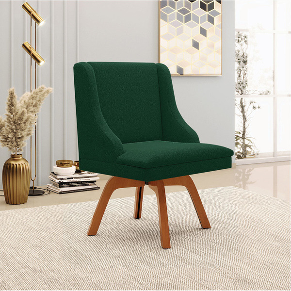 Cadeira Sala De Jantar Giratória Mm35 Liz Bouclê D03 - D'ross