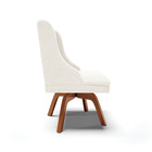 Cadeira Sala De Jantar Giratória Mm35 Liz Bouclê Off White D0