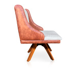 Cadeira Sala De Jantar Giratória Mm35 Liz Noz/linho Bege D03