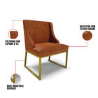 Cadeira Sala De Jantar Industrial Dourado Kit 10 Liz Sint Pu