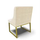 Cadeira Sala De Jantar Industrial Dourado Kit 10 Liz Veludo B