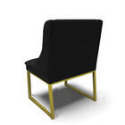 Cadeira Sala De Jantar Industrial Dourado Kit 10 Liz Veludo P