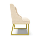 Cadeira Sala De Jantar Industrial Dourado Kit 2 Liz Bouclê Be