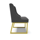 Cadeira Sala De Jantar Industrial Dourado Kit 2 Liz Bouclê D0