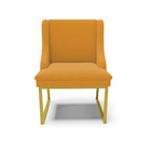 Cadeira Sala De Jantar Industrial Dourado Kit 2 Liz Bouclê D0