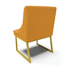 Cadeira Sala De Jantar Industrial Dourado Kit 2 Liz Bouclê D0