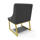 Cadeira Sala De Jantar Industrial Dourado Kit 2 Liz Bouclê Gr