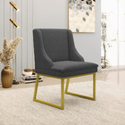 Cadeira Sala De Jantar Industrial Dourado Kit 2 Liz Bouclê Gr