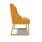 Cadeira Sala De Jantar Industrial Dourado Kit 2 Liz Bouclê Mo