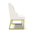 Cadeira Sala De Jantar Industrial Dourado Kit 2 Liz Bouclê Of