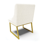 Cadeira Sala De Jantar Industrial Dourado Kit 2 Liz Bouclê Of