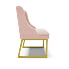 Cadeira Sala De Jantar Industrial Dourado Kit 2 Liz Bouclê Ro