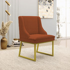 Cadeira Sala De Jantar Industrial Dourado Kit 2 Liz Bouclê Te