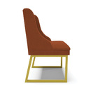 Cadeira Sala De Jantar Industrial Dourado Kit 2 Liz Bouclê Te